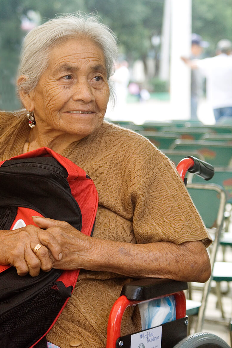 Older Woman Wheelchair Recipient